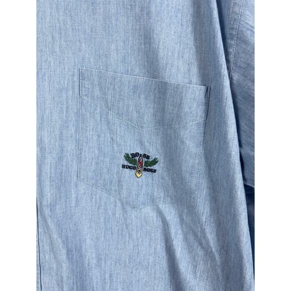 Boss By Hugo Boss Mens Size L Light Blue Long Sleeve Button Up Shirt - Picture 8 of 12
